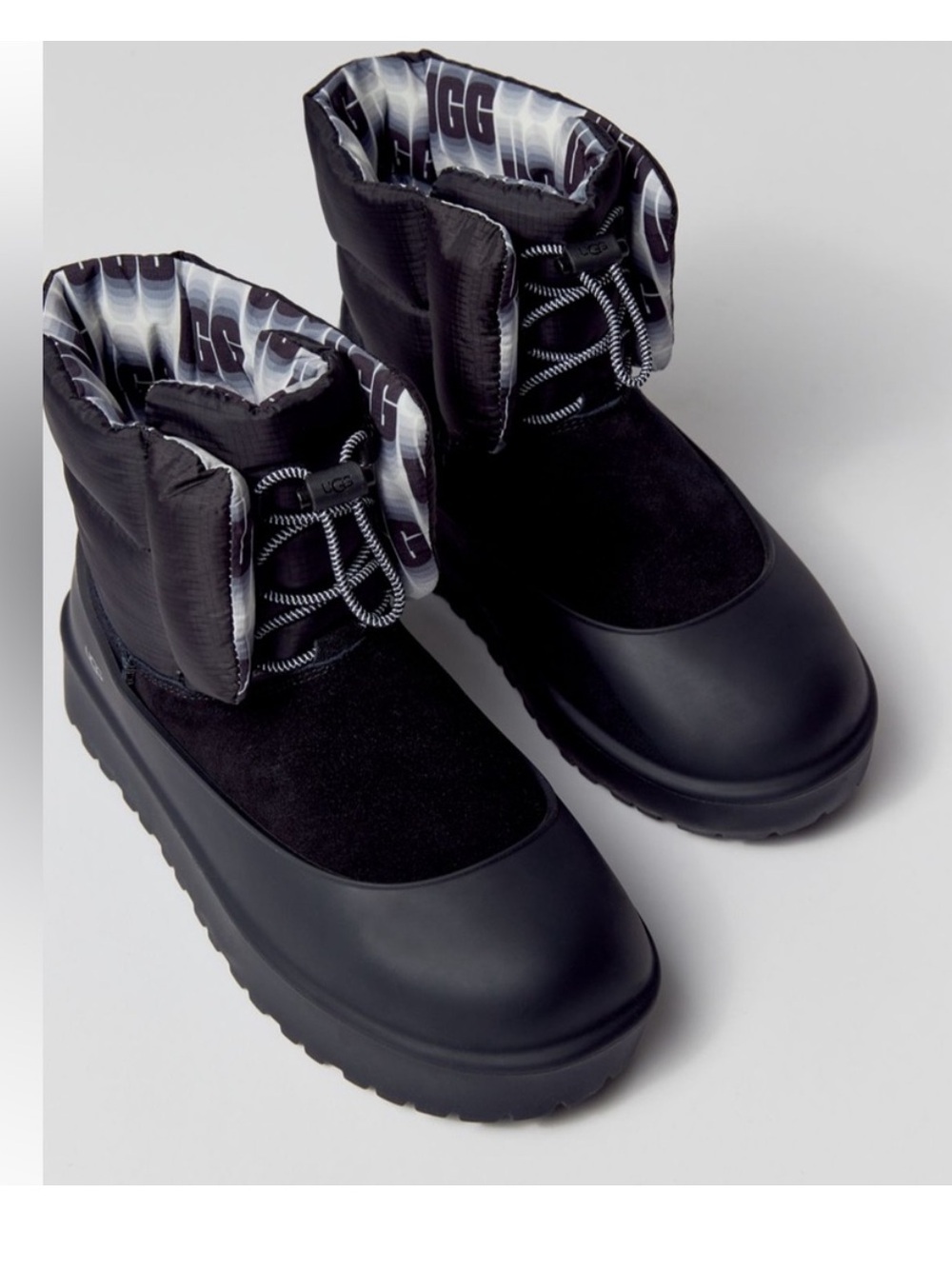 NWOT UGG Classic Maxi Toggle Boots With Removable Rubber Galoshes In Black, 7